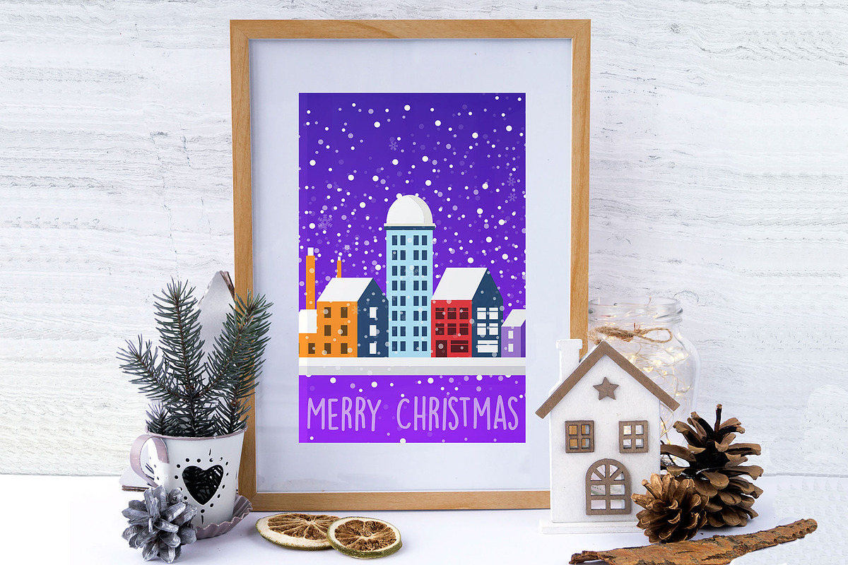 City landscape Christmas, a Decorative Illustration by AlexZeL (Photo 4 of 8)