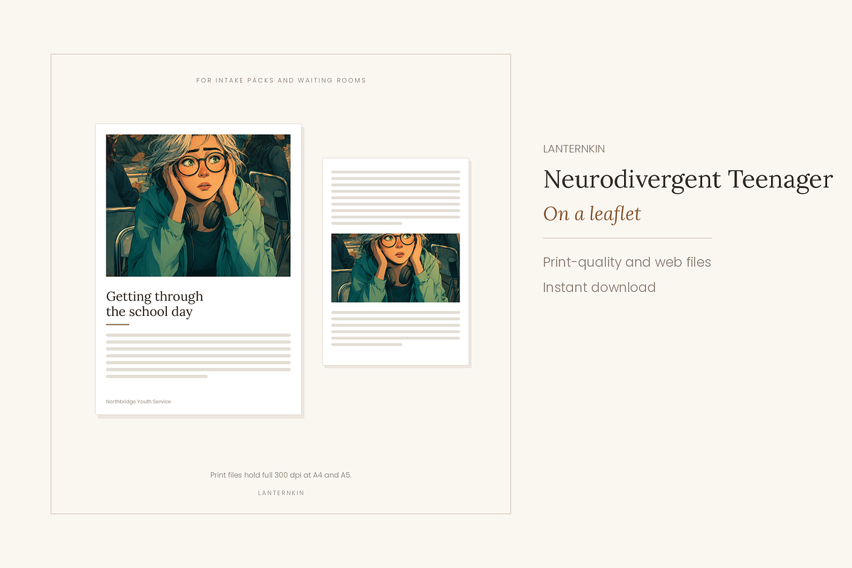 Neurodivergent Teen Illustrations, a Person Illustration by LanternkinStudio (Photo 4 of 13)