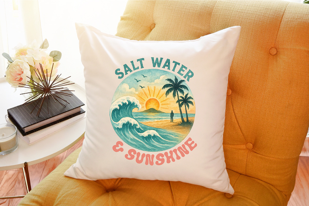 Retro Summer Salt Water and Sunshine, an Illustration by Sublimation Artist (Photo 7 of 9)