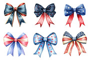 4th of July Bow Sublimation Clipart, an Illustration by Dream Creation (Thumbnail 3 of 6)