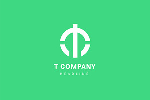 T Company Logo Template.