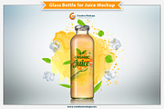 Glass Bottle for Juice Mockup, a Packaging Mockup by Plus Media (Thumbnail 1 of 7)