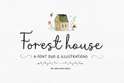 Forest house | Font duo, a Script Font by AngelinaKovel (Thumbnail 1 of 14)