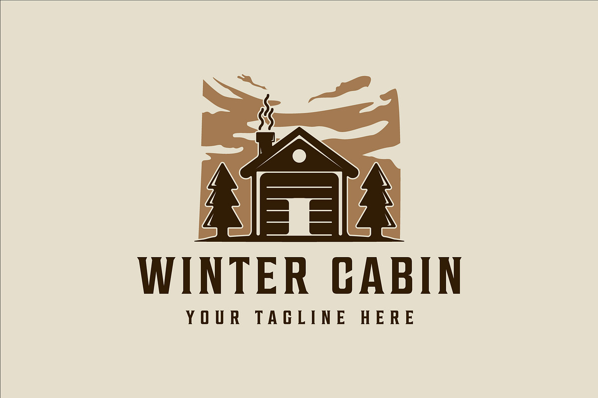 cabin logo vintage vector design, a Branding & Logo Template by zyxroun shop