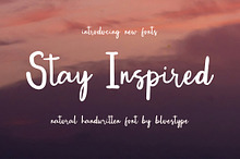 Stay Inspired - Natural Handwritten