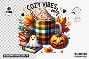 Cozy Vibes Plaid Pumpkin Mug Clipart, a Seasonal Illustration by Creative Arslan (Thumbnail 1 of 3)