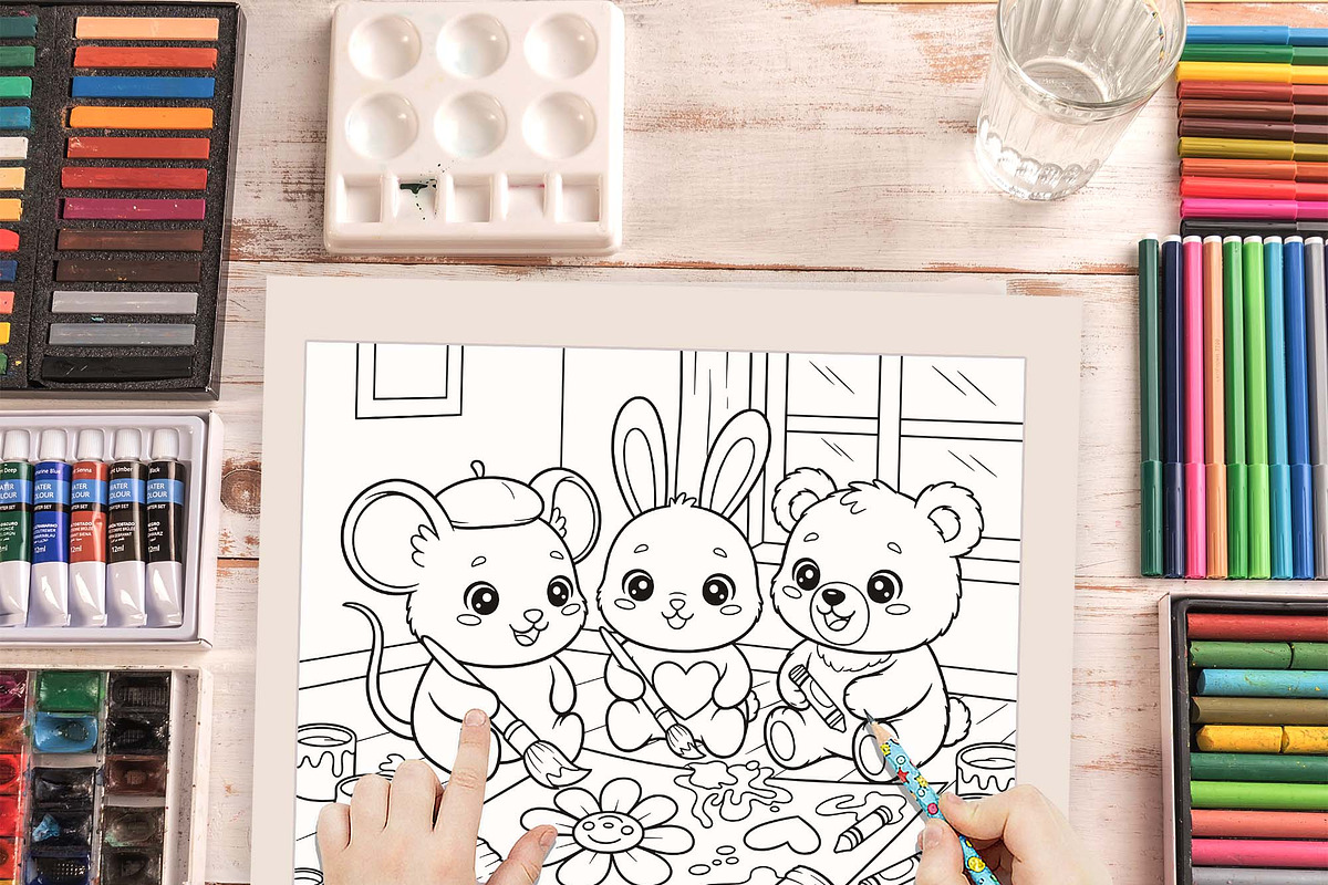 Cozy Friends New Year Coloring Book, an Illustration by one-touch (Photo 7 of 9)