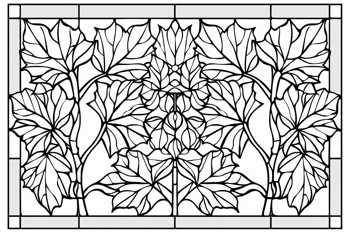 Decorative Botanical Leaf Panel, an Illustration by Designs_River (Photo 10 of 10)