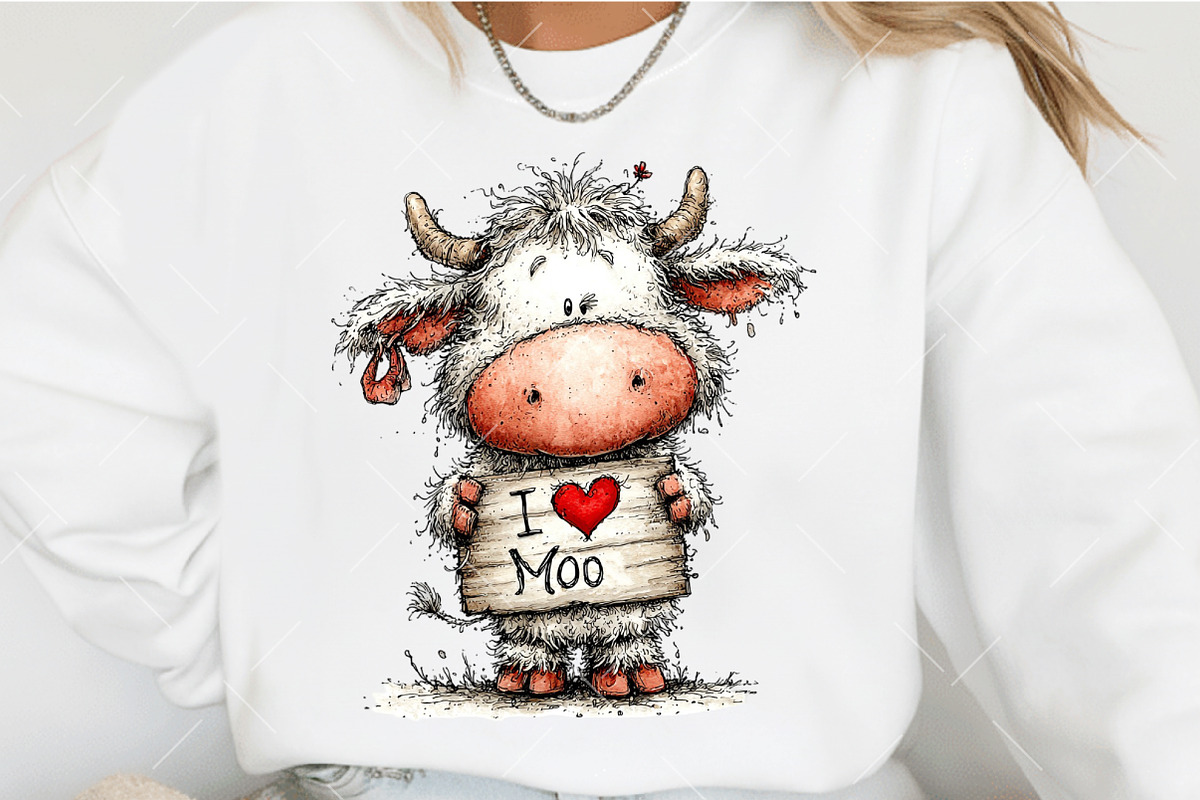 Whimsical Valentine Cow Clipart, an Illustration by OK Design (Photo 5 of 6)
