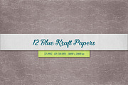 12 Blue Kraft Papers, a Texture Graphic by Orange Fox (Thumbnail 4 of 5)