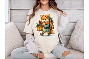 Watercolor Christmas Fox Clipart, a Seasonal Illustration by Black Bird Studio (Thumbnail 5 of 7)