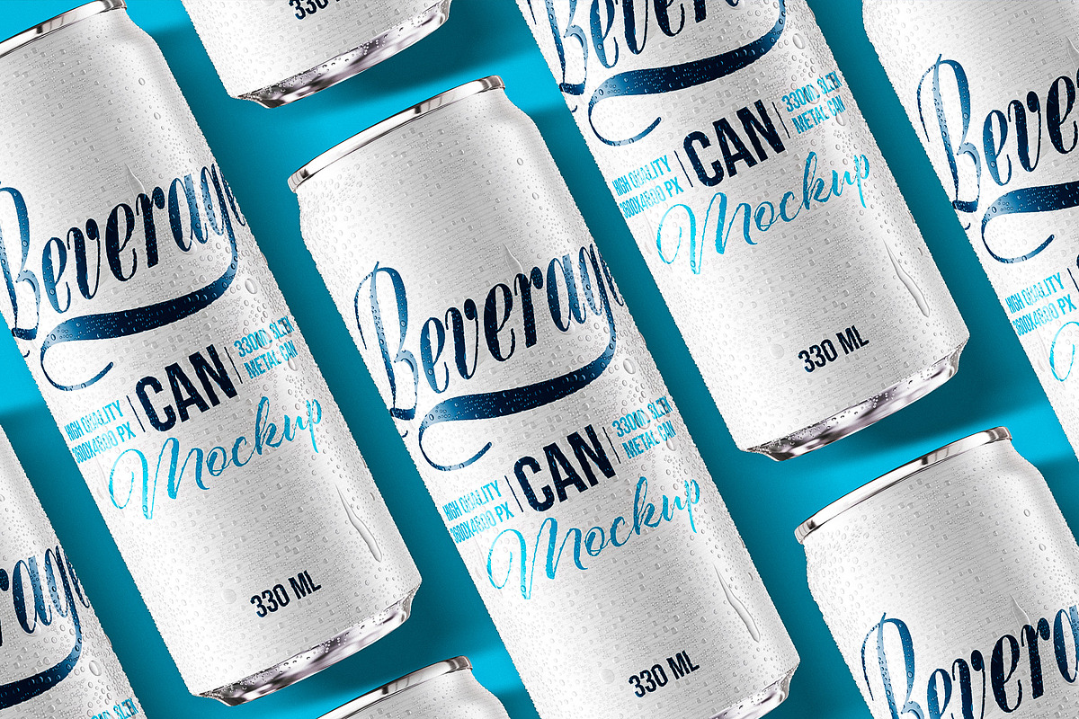 330ml Sleek Can Mockup | ANIMATED, a Packaging Mockup by AY Mock-Ups (Photo 11 of 15)