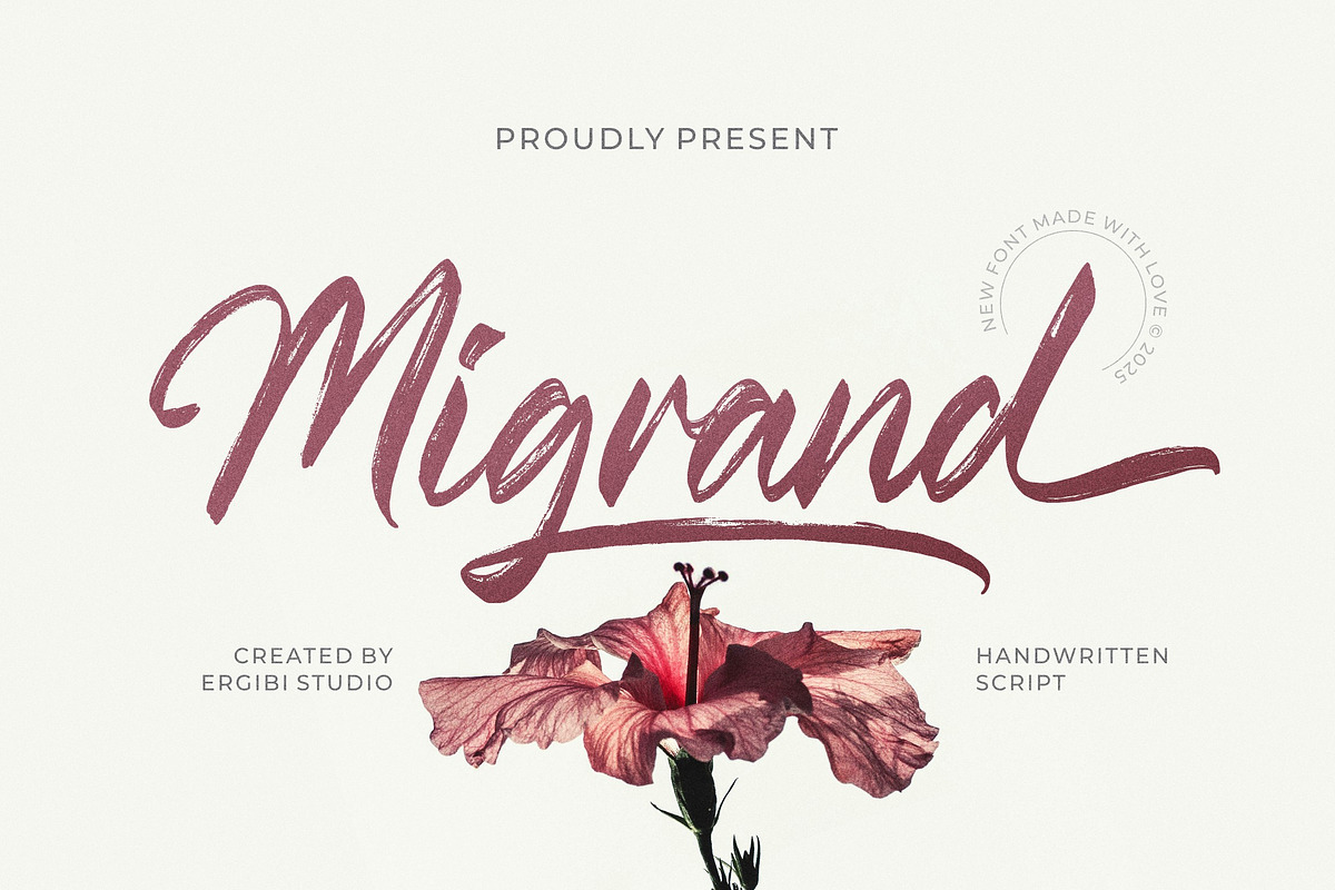 Migrand - Handwritten, a Script Font by ErgibiStudio (Photo 1 of 12)