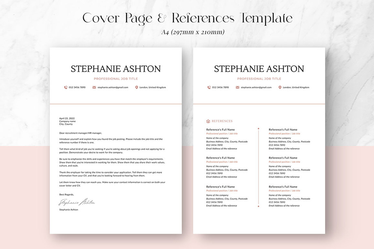 CANVA Resume Template / CV Set, a Resume Template by RWstudio (Photo 5 of 8)