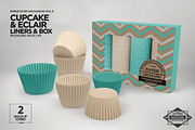 Cupcake Eclaire Liner Box Mockup, a Cups & Container Mockup by INCDesign (Thumbnail 4 of 8)