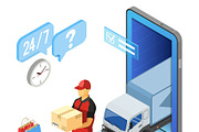 Online Internet Shopping Isometric, a Person Illustration by TAlex (Thumbnail 6 of 6)