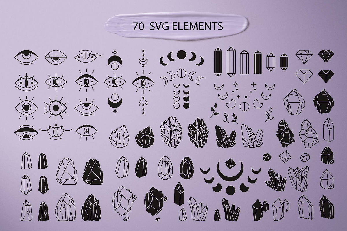 Crystals and Evil Eye illustrations, a Background Graphic by illustrator_natalie (Photo 4 of 11)