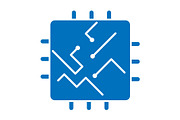 Microcircuit icon design template, a Solid Icon by Sumberpangan (Thumbnail 2 of 3)