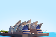 Cartoon Low Poly Sydney Opera House, an Environmental 3D Model by Anton Moek (Thumbnail 4 of 7)