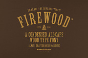 FIREWOOD - A Wood Type Style Font, a Serif Font by Komet & Flicker (Thumbnail 1 of 14)