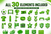30 Inflatable Soccer Elements, an Object Graphic by ink drop (Thumbnail 2 of 7)