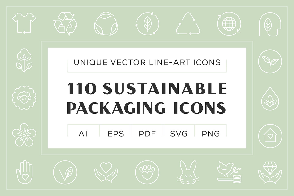 Sustainable Packaging Icons, an Outline Icon by Uniko Studio (Photo 1 of 5)