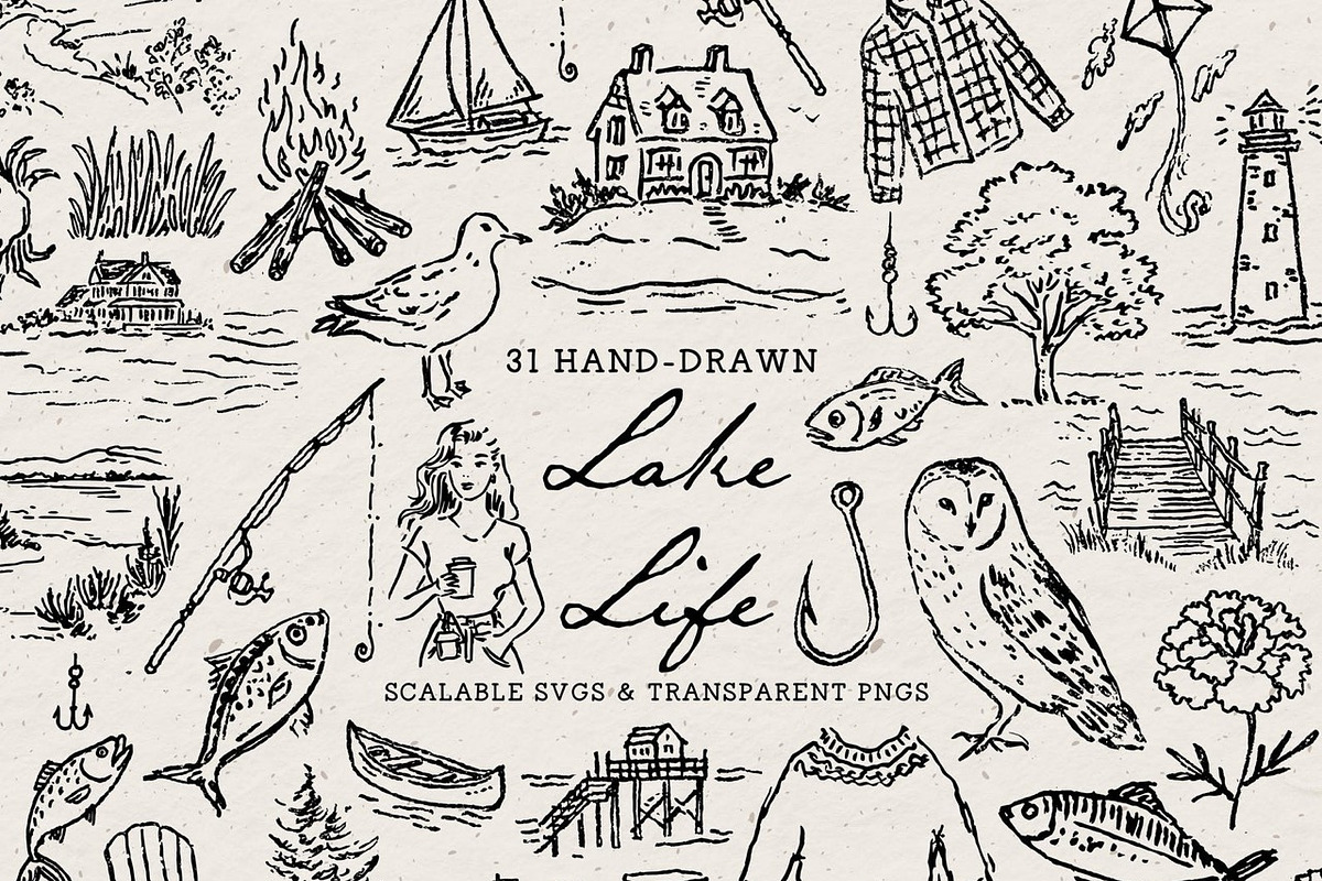 Summer Beach Vacation Doodle Bundle, a Seasonal Illustration by The October Creative (Photo 2 of 13)