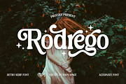 Rodrego Elegant Retro, a Sans Serif Font by Haps Space (Thumbnail 1 of 10)