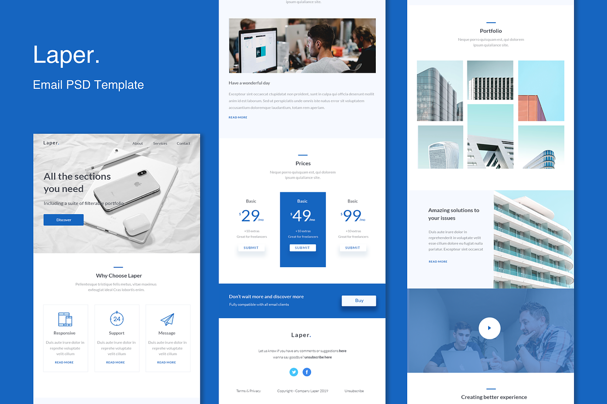 Multipurpose Email Template, an UI Kit Template by Reza Space (Photo 1 of 4)