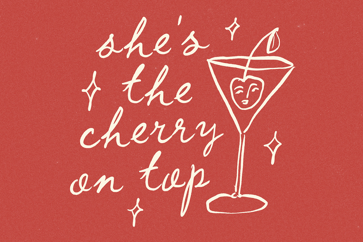 Cherry Cocktail Party Messy Font Duo, a Handwritten Font by Ayya Studio (Photo 10 of 15)