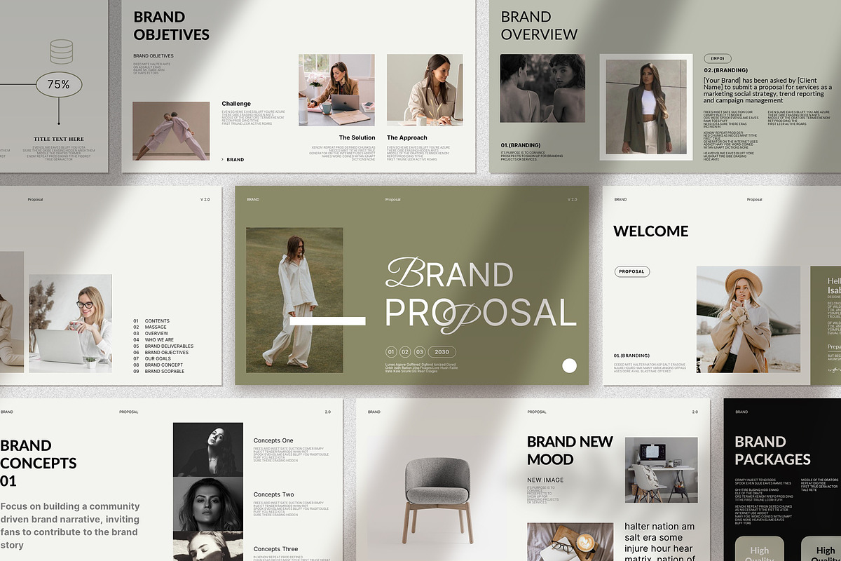 Brand Proposal Presentation Template, a Presentation Template by Pradaxa (Photo 4 of 6)