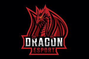 Dragon Logo For Gaming Template