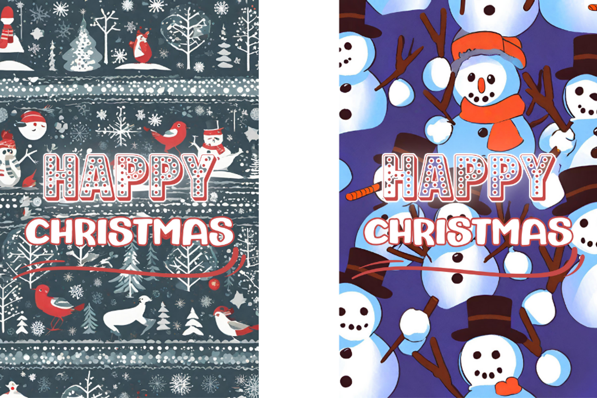 Christmas Card Design Bundle 2, a Card Template by Jay Major Designs (Photo 6 of 10)