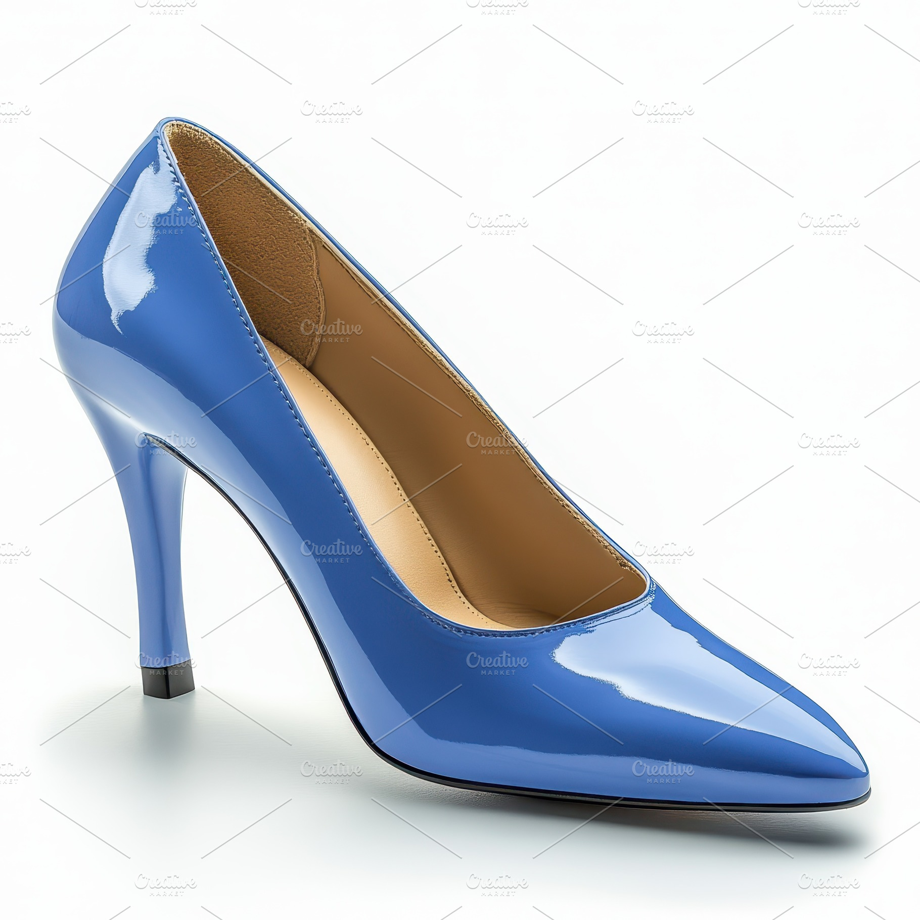 Elegant Blue Patent Leather High Hee, a Beauty & Fashion Photo by Pixeness Studio