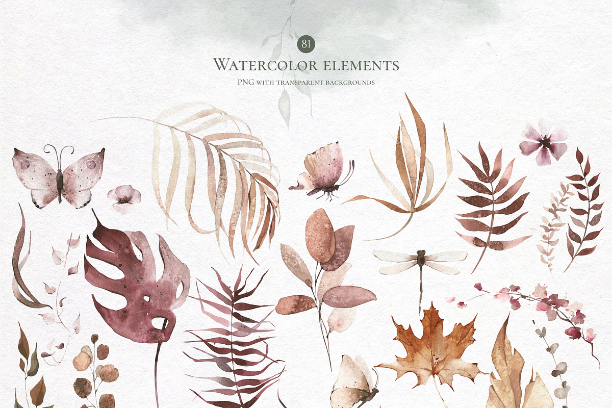 World Of Leaves. Greenery Watercolor, an Object Graphic by Khrys.art (Photo 14 of 15)