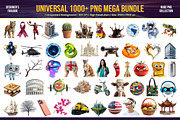Universal PNG Clipart Mega Bundle, an Object Graphic by Pixeness Studio (Thumbnail 1 of 2)