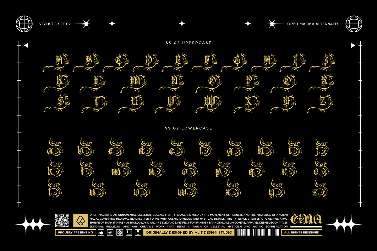 Orbit Magika Typeface, a Blackletter Font by alit design (Photo 4 of 17)