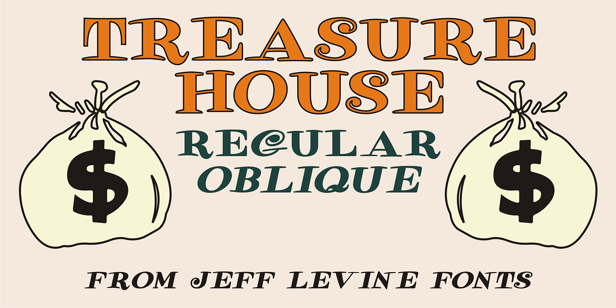 Treasure House JNL, a Handwritten Font by Jeff Levine Fonts