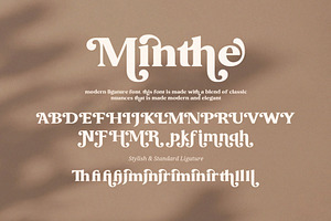 Minthe - Ligature Typeface