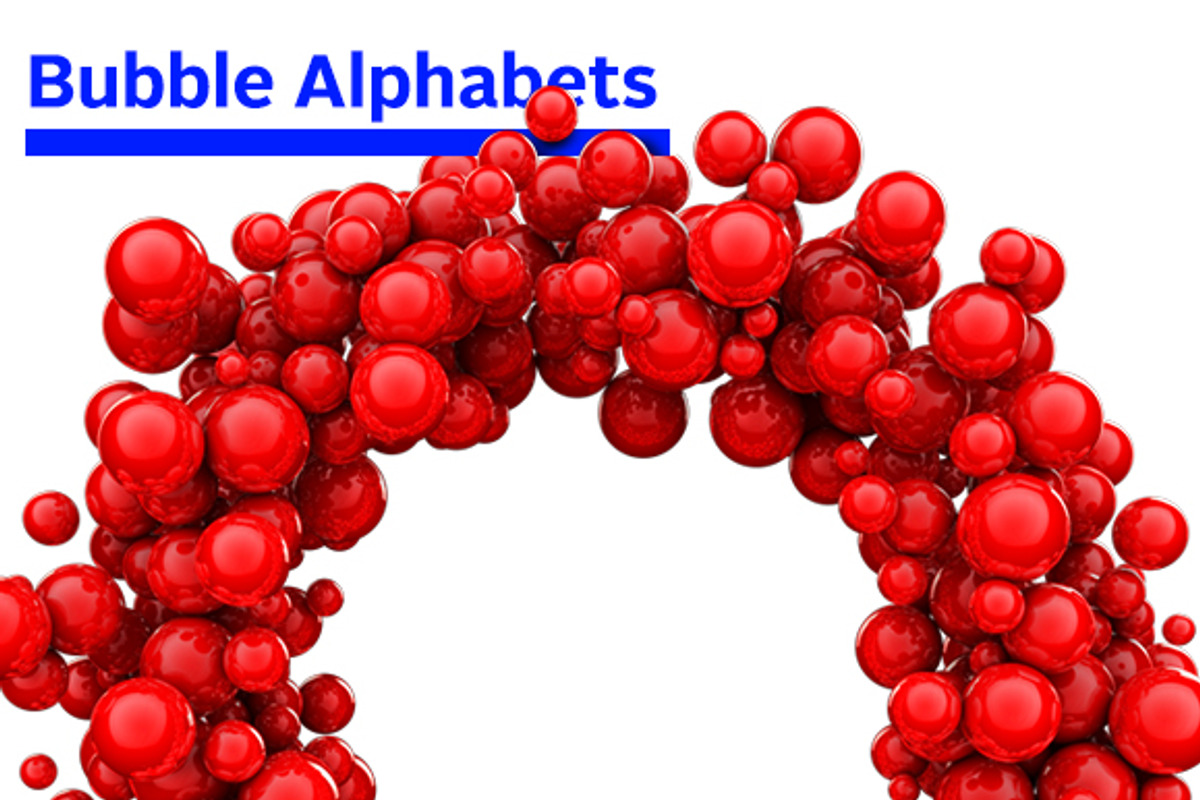 3D Bubble Alphabets