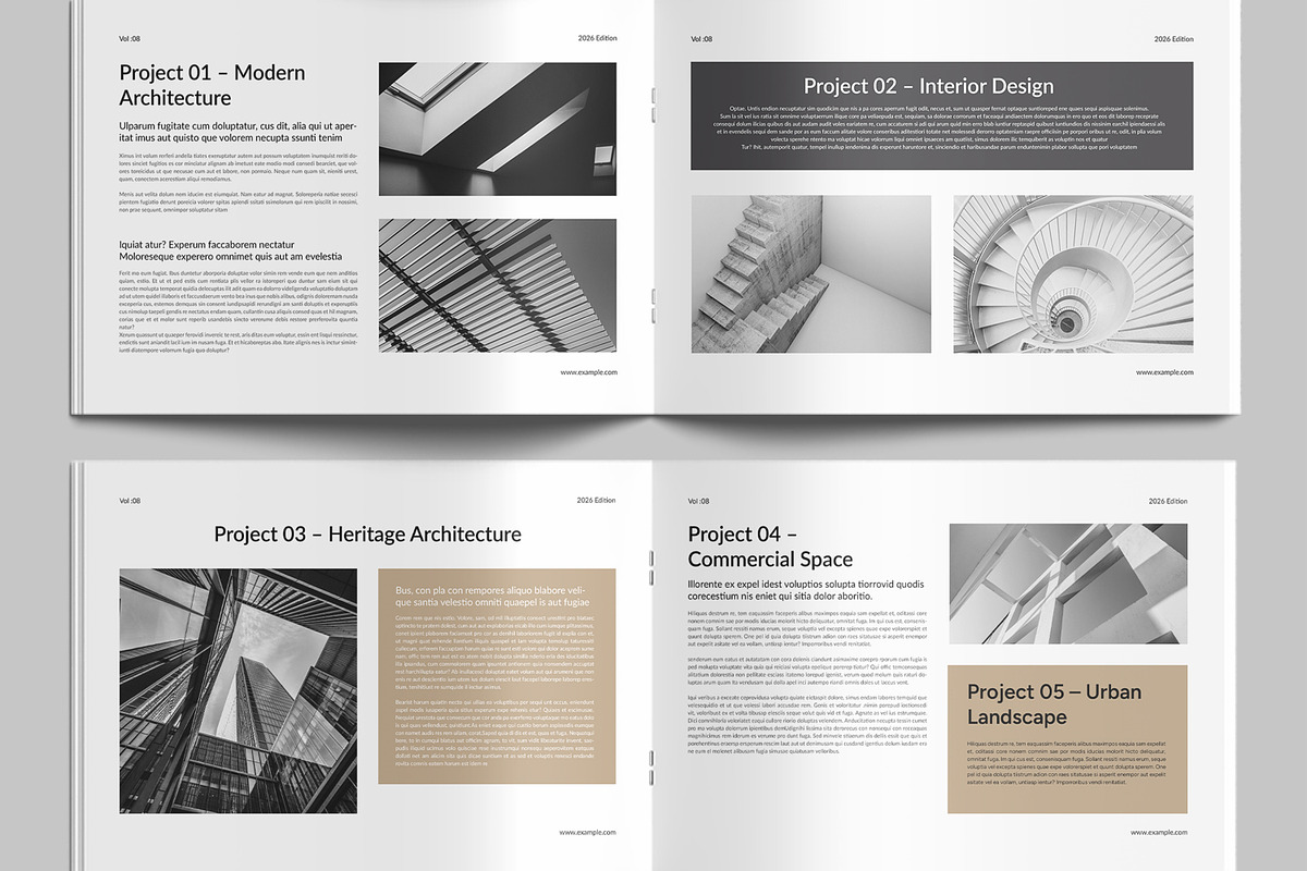 Modern Architecture Portfolio Layout, a Stationery Template by MightyDesign (Photo 5 of 8)