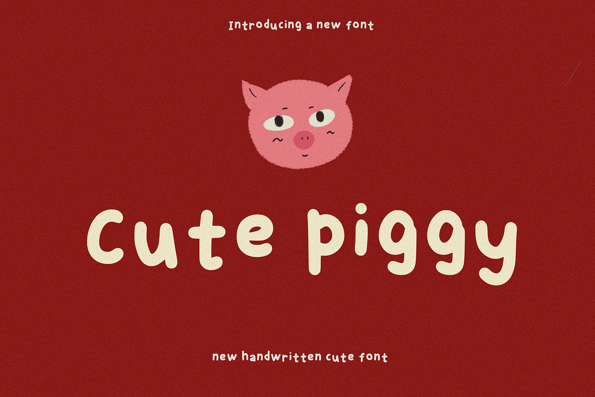 Cute Piggy Playful Quirky Font, a Handwritten Font by Ashiya Pixel (Photo 13 of 18)