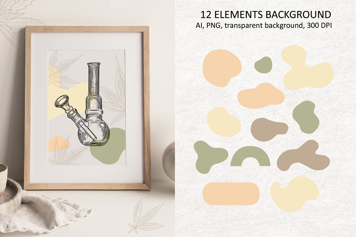 VINTAGE MARIJUANA / CANNABIS SVG, an Icon by Elena_Sedova (Photo 6 of 8)