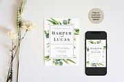 Eucalyptus Wedding Invite Template, an Invitation Template by Cottontail Paper Shop (Thumbnail 3 of 7)