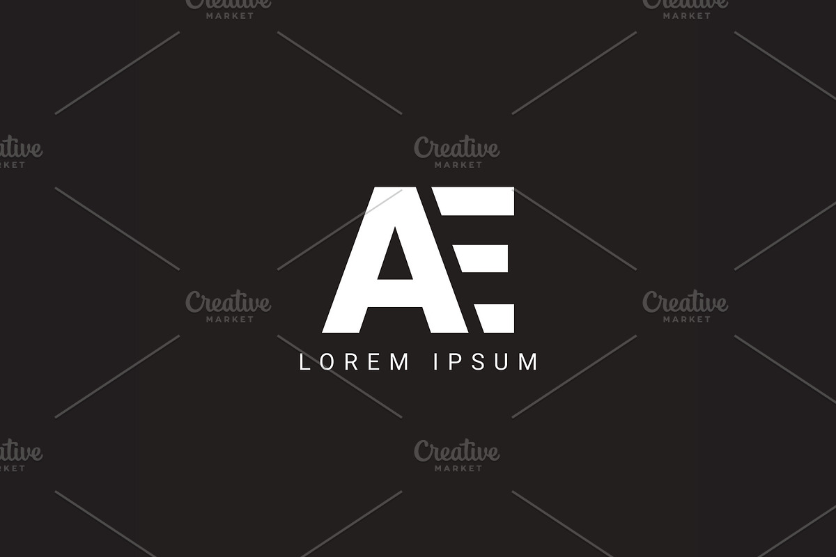 AE Letter Logo, a Branding & Logo Template by Walldecorated