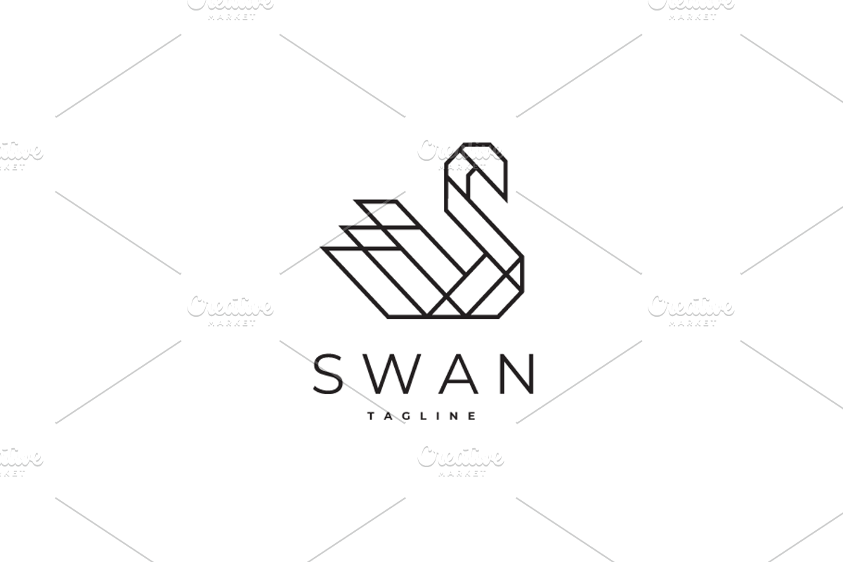 Colorful Geometric Swan Vector Logo, a Branding & Logo Template by yopie (Photo 4 of 4)