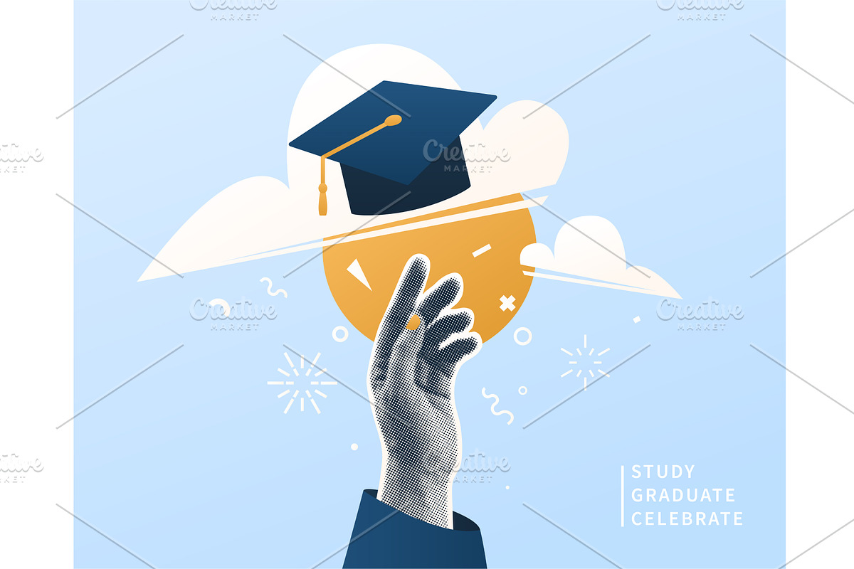 Graduate vector illustration, an Education Illustration by Zaie