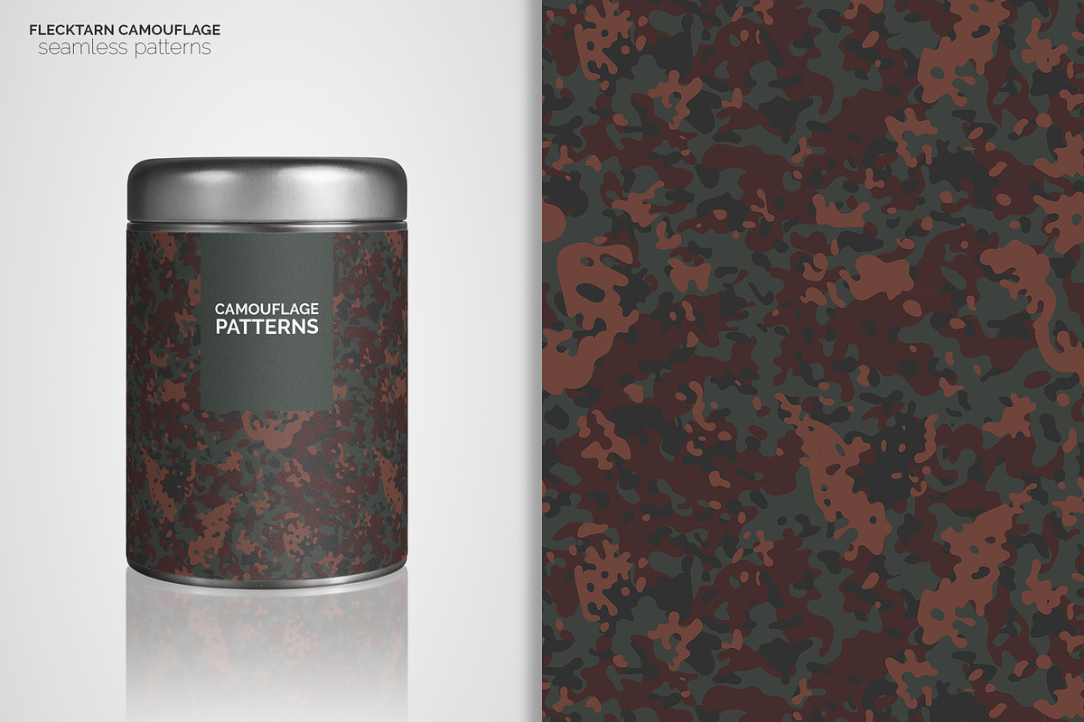 Flecktarn Camo Seamless Patterns, a Pattern Graphic by 3Y_Design (Photo 6 of 6)