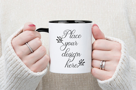 Mug mockup Black accent two tone, a Cups & Container Mockup by Leo Flo Mockups
