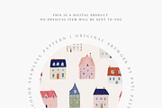 Whimsical Houses Seamless Pattern PN, a Pattern Graphic by Pati Charm Studio (Thumbnail 4 of 8)